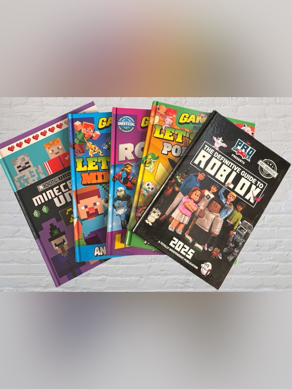 110% Gaming Collection of Hard Cover Books For: Roblox, Minecraft & Pokémon